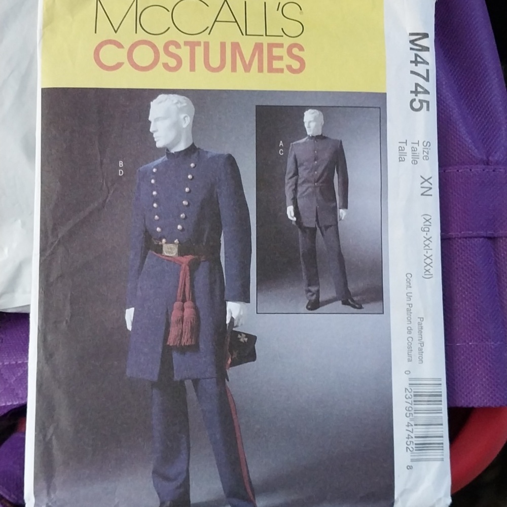 McCall's Costumes Pattern Men